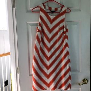 Tommy Hilfiger Orange & White Striped Shift Size M